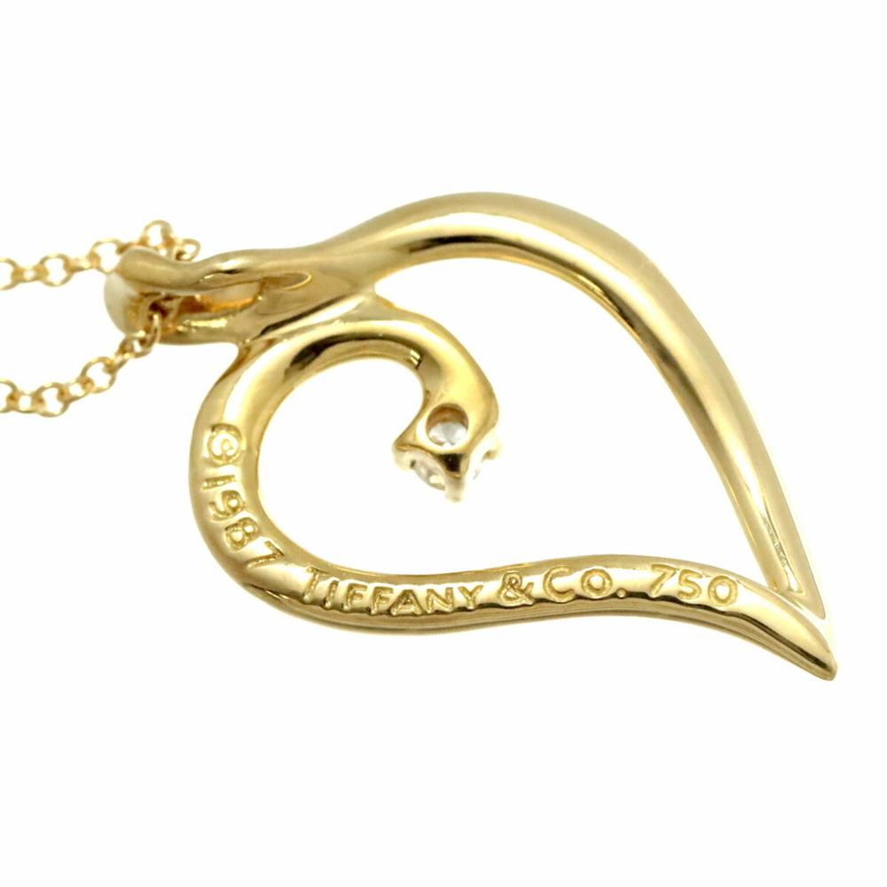 TIFFANY&Co. Reef Heart Diamond Necklace 40cm K18 YG Yellow Gold 750 - Picture 4 of 8